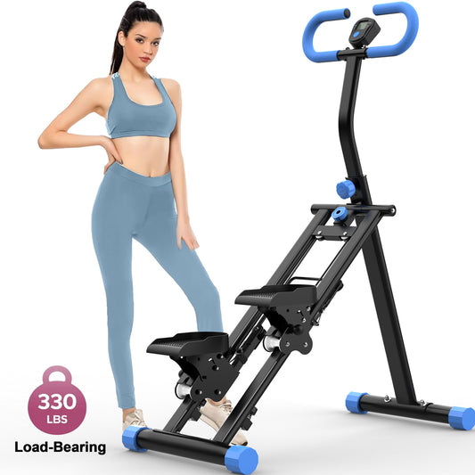 Fahuac Stair Stepper for Home Gym Exercise, New Version Vertical Climber Machine for Full Body Workout, Compact Folding Cardio Exercise Climber with Extended Step Range, Adjustable Handlebar Pedals