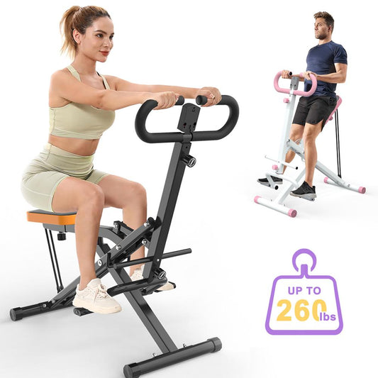 Fahuac Squat Machine,Exercise Machine for Home,Foldable Ride Rowing for Botty Glutes Butt Thighs,Ab Back Leg Press Home Workout