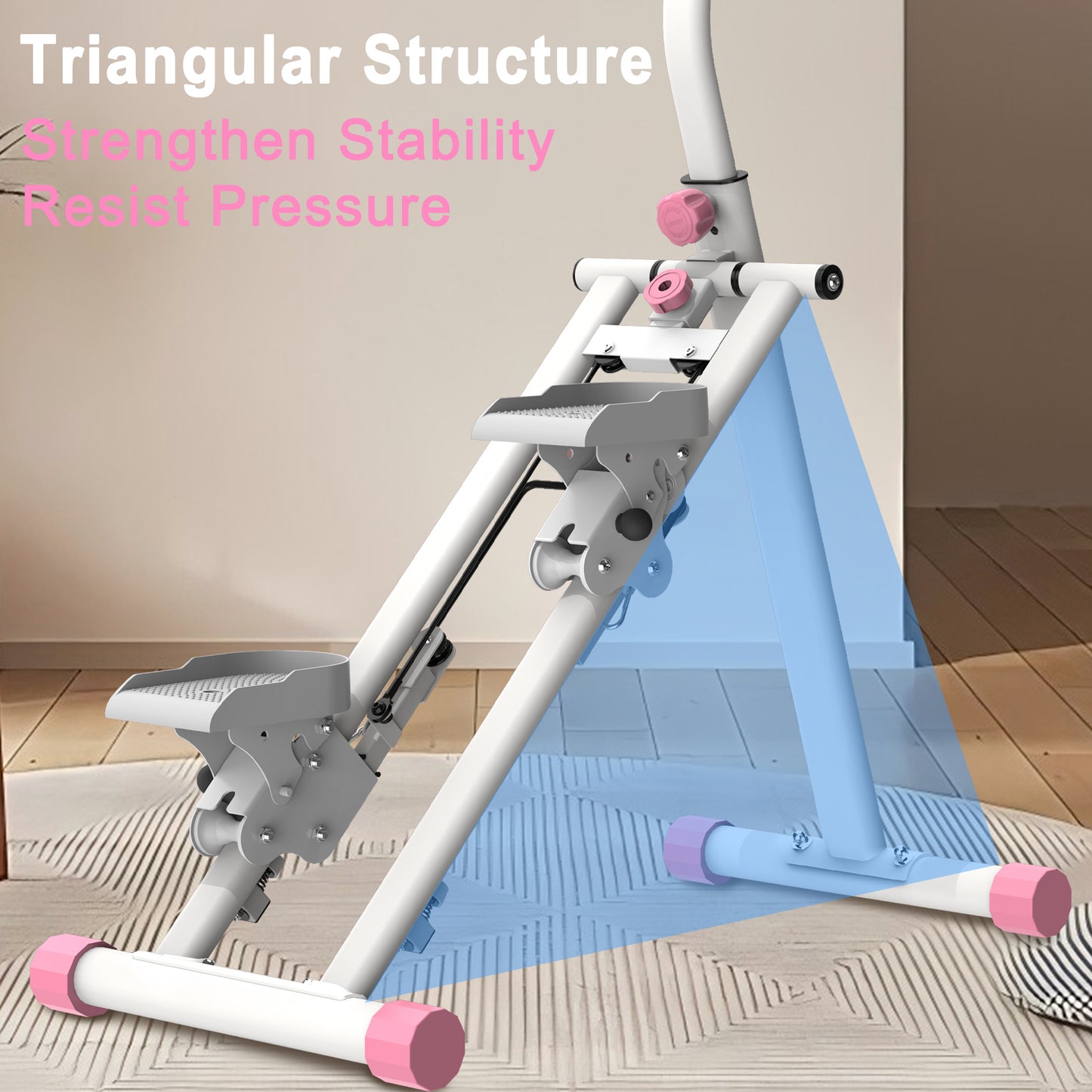 Fahuac Stair Stepper for Home Gym Exercise, New Version Vertical Climber Machine for Full Body Workout, Compact Folding Cardio Exercise Climber with Extended Step Range, Adjustable Handlebar Pedals