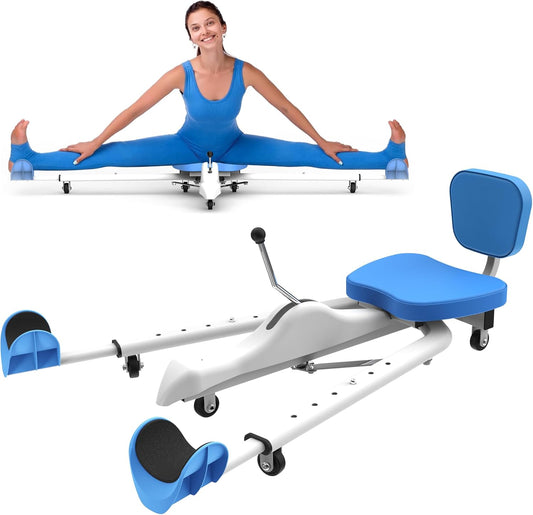 Fahuac Professional Leg Split Stretching Machine | Adjustable Split Machine for Yoga, Dance, Martial Arts Flexibility Training | Home Gym Equipment with Back Cushion Load Capacity 300lbs