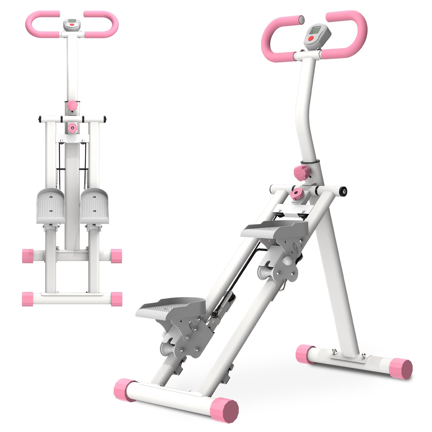 Fahuac Stair Stepper for Home Gym Exercise, New Version Vertical Climber Machine for Full Body Workout, Compact Folding Cardio Exercise Climber with Extended Step Range, Adjustable Handlebar Pedals