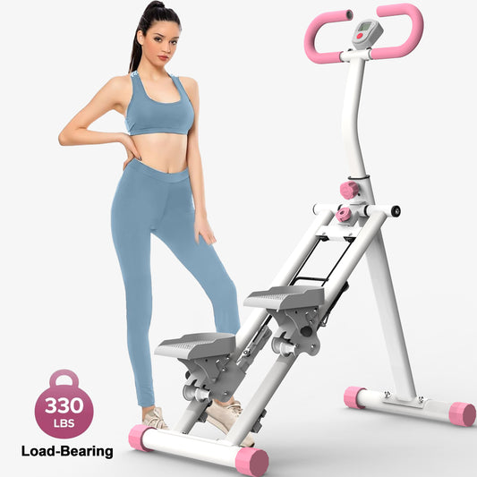 Fahuac Stair Stepper for Home Gym Exercise, New Version Vertical Climber Machine for Full Body Workout, Compact Folding Cardio Exercise Climber with Extended Step Range, Adjustable Handlebar Pedals