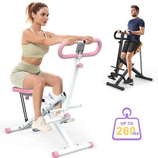 Fahuac Squat Machine,Exercise Machine for Home,Foldable Ride Rowing for Botty Glutes Butt Thighs,Ab Back Leg Press Home Workout