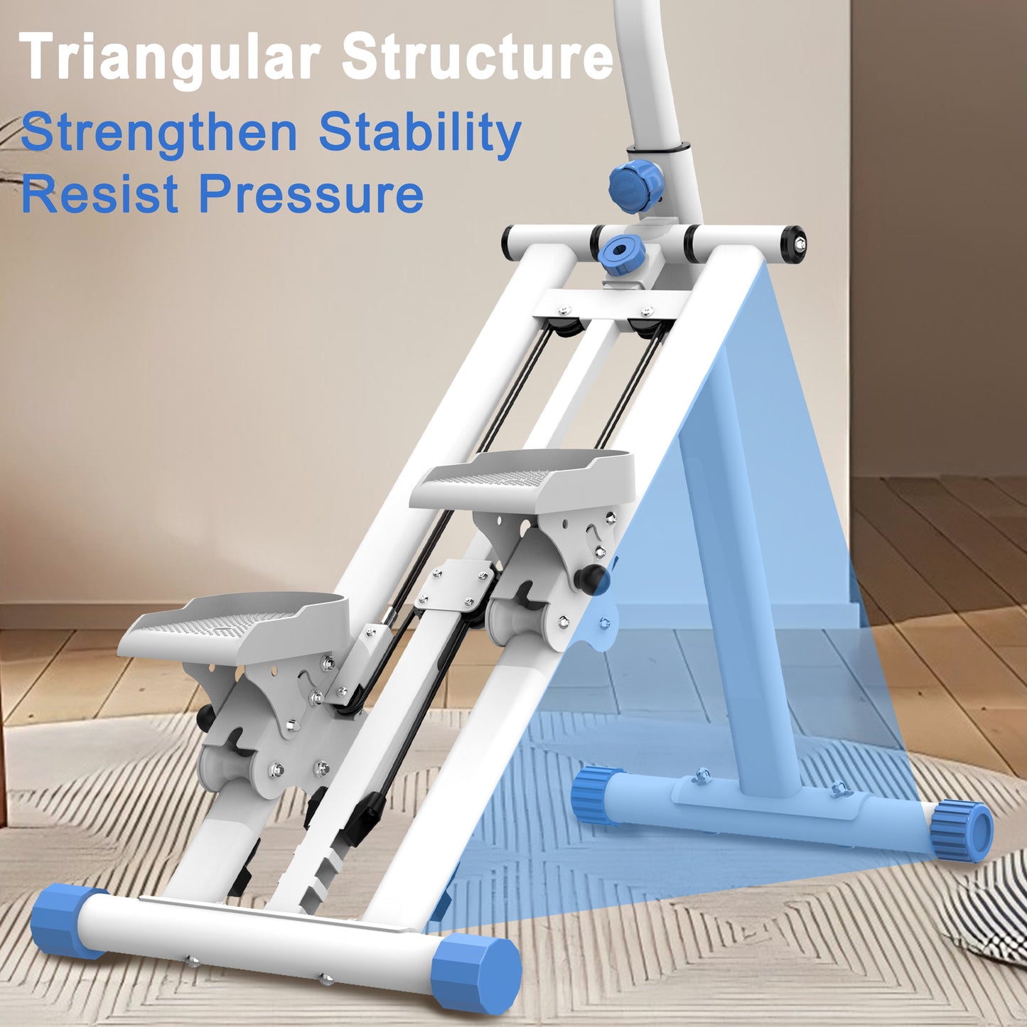 Fahuac Stair Stepper for Home Gym Exercise with Adjustable Resistance, New Version Vertical Climber Machine for Full Body Workout, Compact Folding Cardio Exercise Climber with Extended Step Range, Adjustable Handlebar Pedals