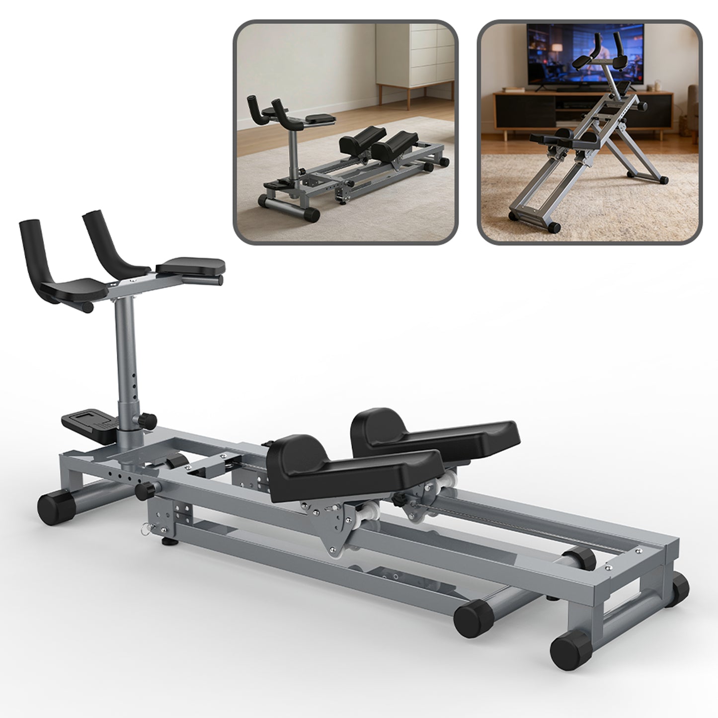 Fahuac 3-in-1 Spine Twist Stretcher & Stair Stepper & Waist Trainer, Adjustable Back Stretcher Machine for Lower Back Exercise, Core Activation & Full-Body Workout