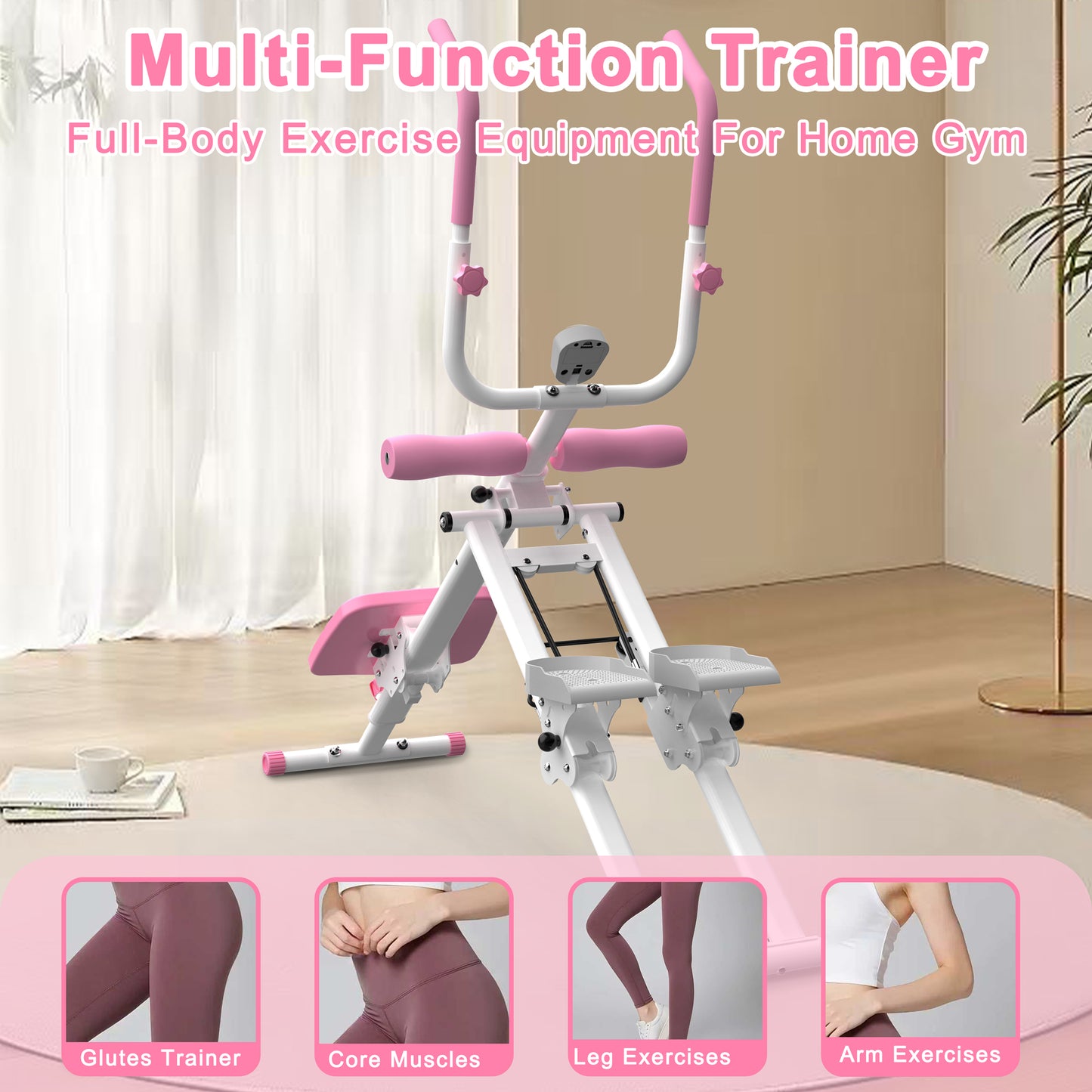 2 In 1 Stair Stepper & Ab Workout Machine - Multi-Function Trainer-Upgrade High-Efficiency Stairmaster & Ab Trainer Machine Full-Body Exercise Equipment For Home Gym Exercise