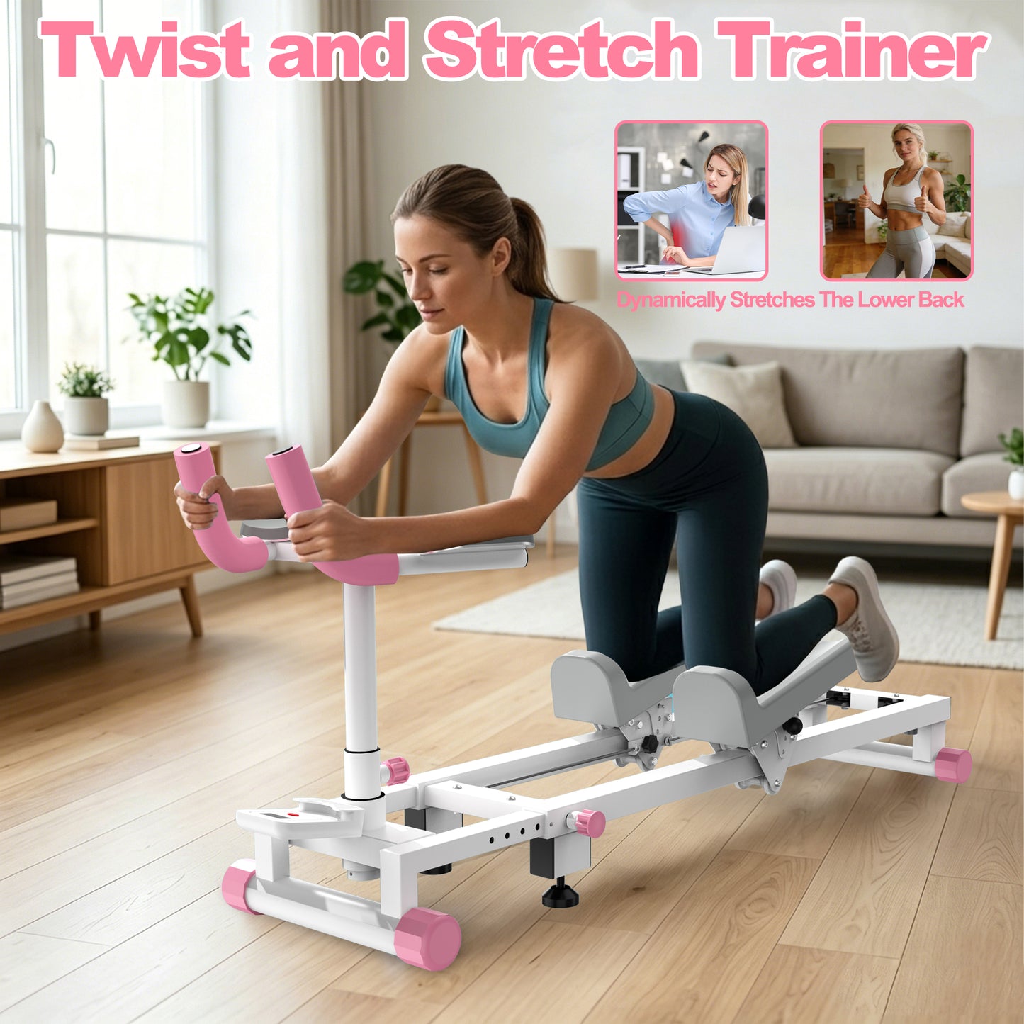 【Fahuac】Crawl Spine Stretch Trainer, Spine Twist and Stretch Trainer, Core Training Equipment for Home Gym Office Daily Workout