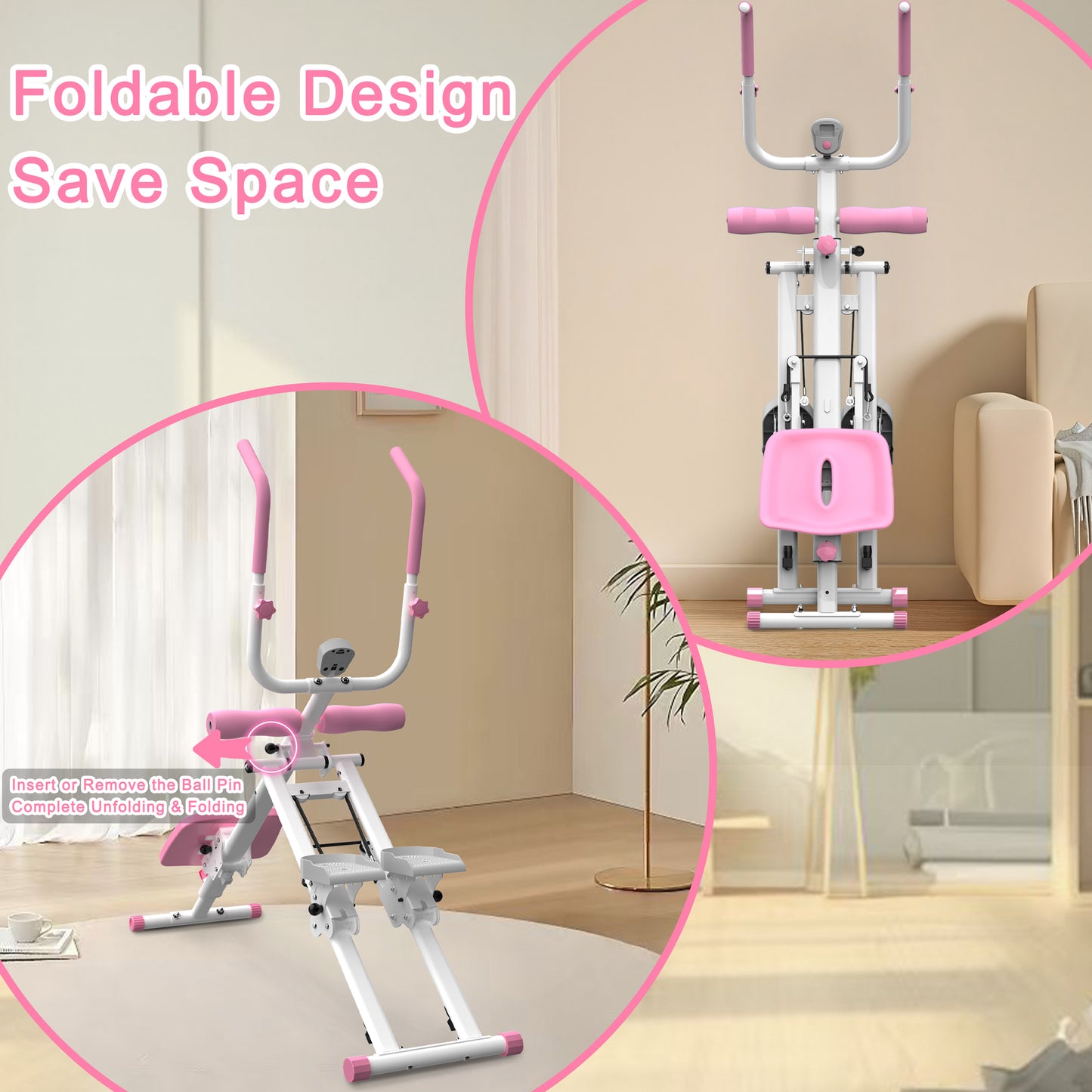 2 In 1 Stair Stepper & Ab Workout Machine - Multi-Function Trainer-Upgrade High-Efficiency Stairmaster & Ab Trainer Machine Full-Body Exercise Equipment For Home Gym Exercise