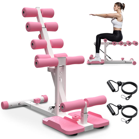 Deep Squat Machine for Home-Glutes Trainer Machine with Resistance Bands Squat Assist Trainer for Core & Legs Workout Ideal for Home Gym, Apartment & Office