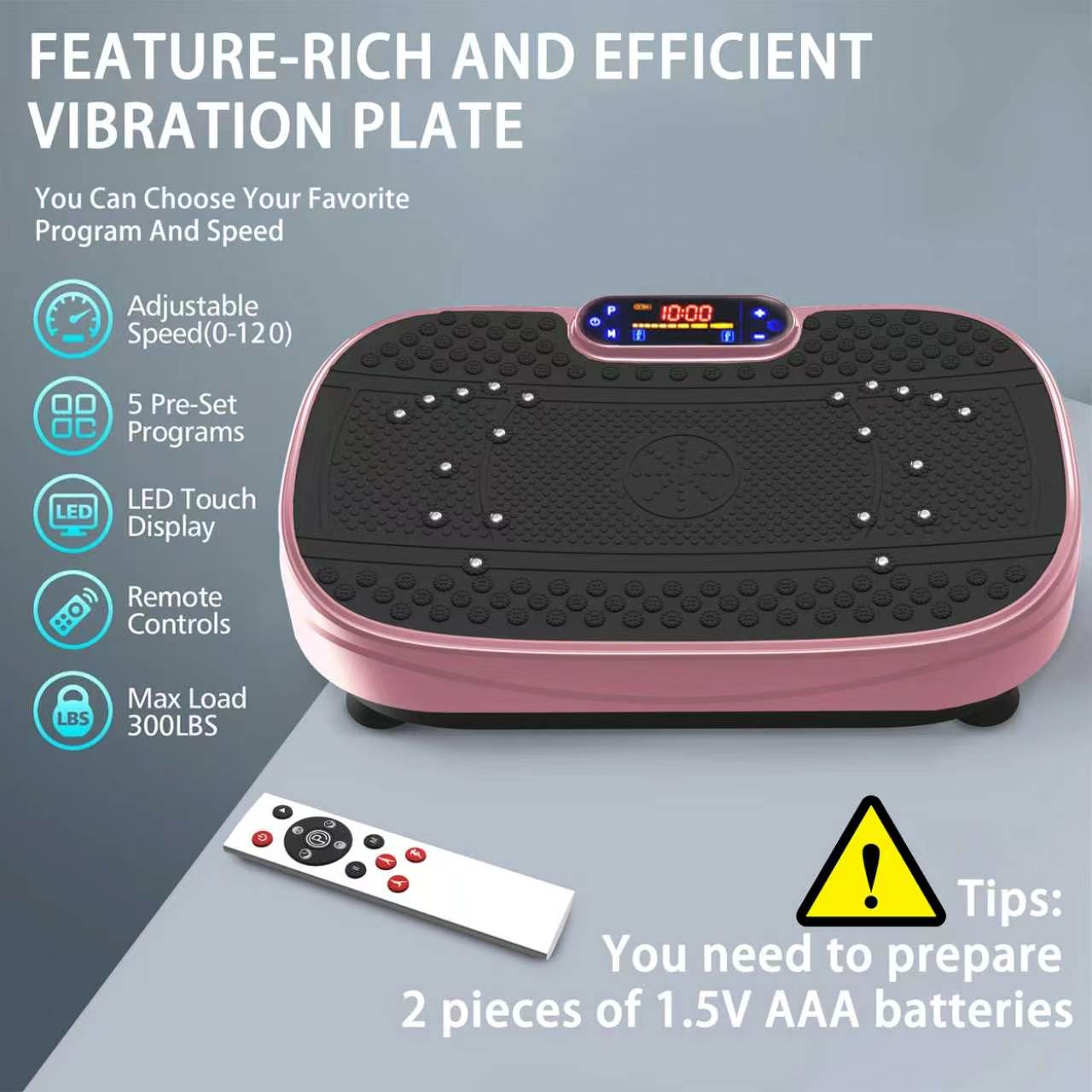 Fahuac Vibration Plate Fitness Platform Exercise Machine -Full Body Vibrating Shaking Workout Fitness Platform Vibration Plate for Home Gym 200w