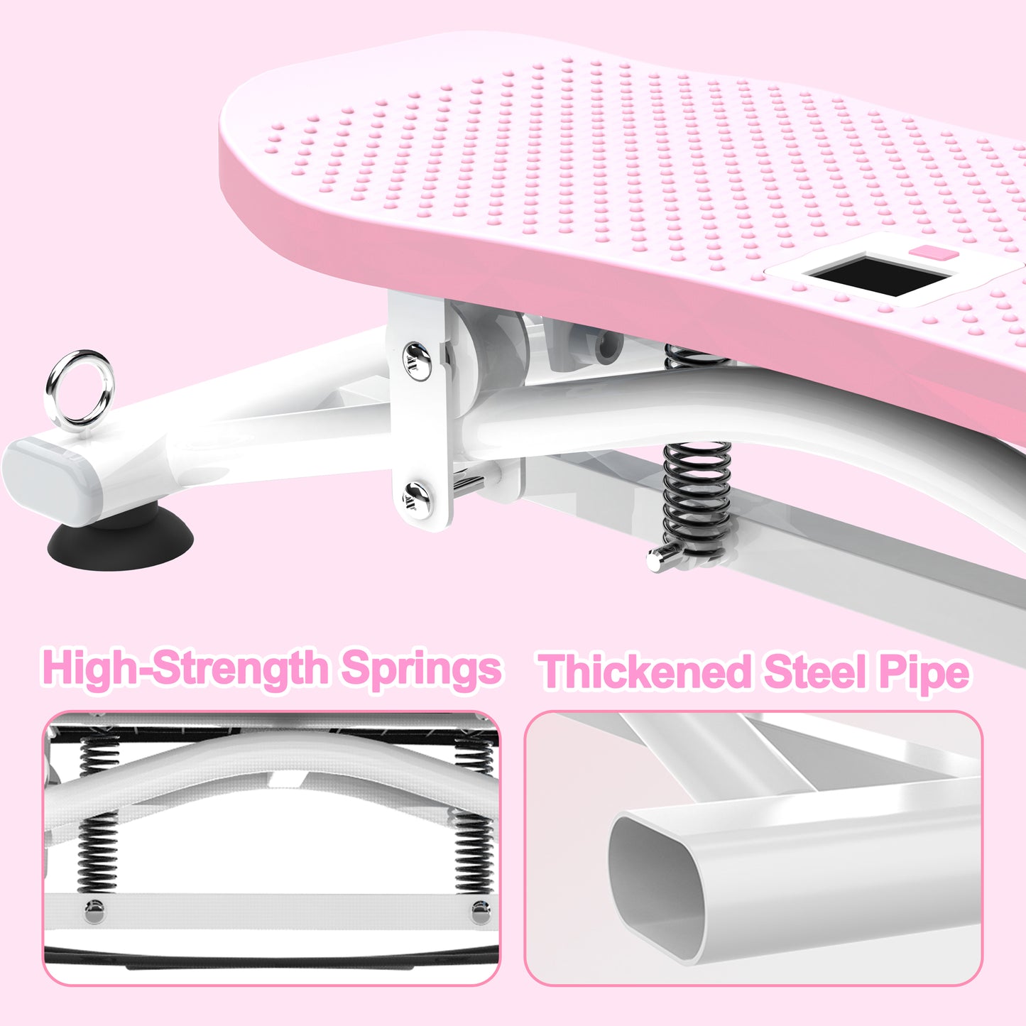 Sliding Ski Simulator with Resistance Bands - Indoor Skiing Fitness Equipment for Home Gym, With Resistance Bands & Non-Slip Base, Full-Body Cardio Training Machine for Core, Leg & Arm Workout