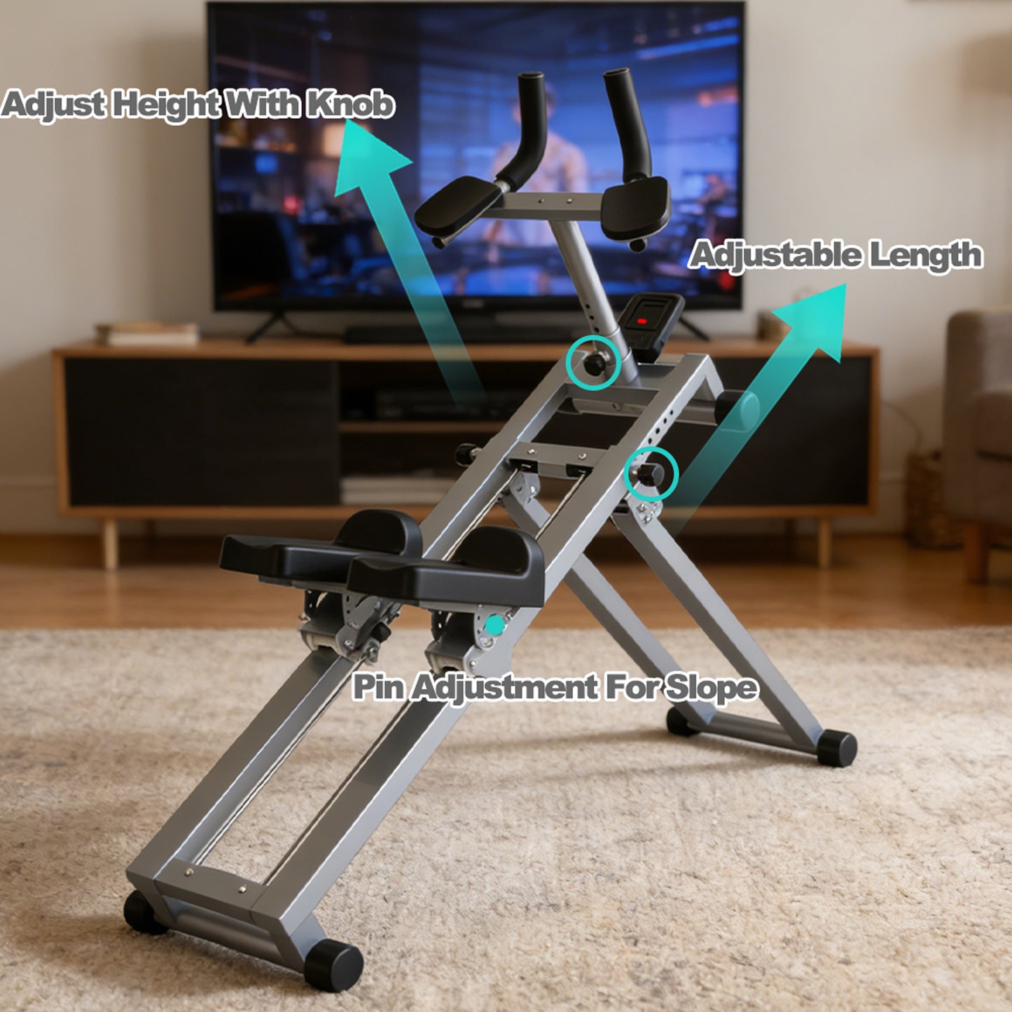 Fahuac 3-in-1 Spine Twist Stretcher & Stair Stepper & Waist Trainer, Adjustable Back Stretcher Machine for Lower Back Exercise, Core Activation & Full-Body Workout
