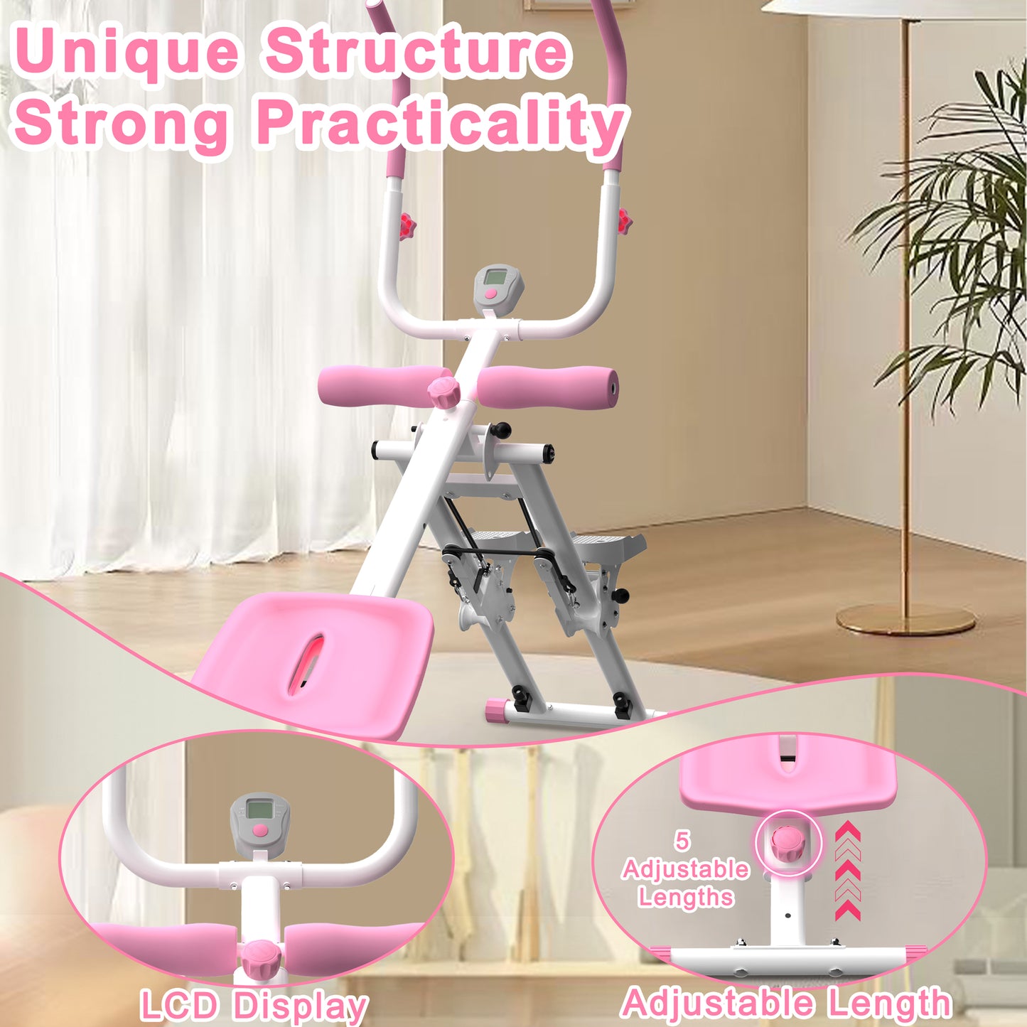 2 In 1 Stair Stepper & Ab Workout Machine - Multi-Function Trainer-Upgrade High-Efficiency Stairmaster & Ab Trainer Machine Full-Body Exercise Equipment For Home Gym Exercise