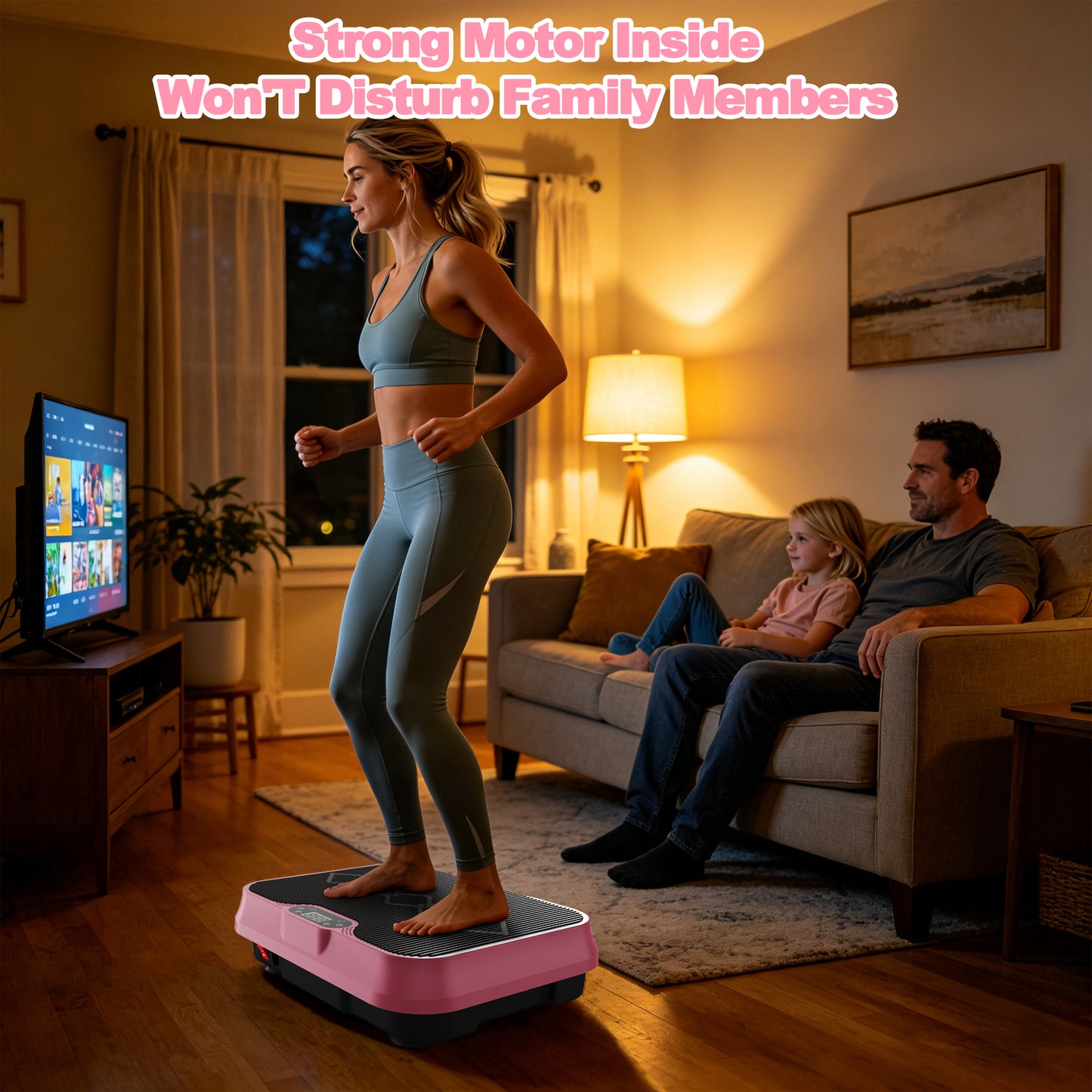 Fahuac Vibration Plate Exercise Machine, Whole Body Workout Platform with Remote Control, Resistance Bands, Vibration Platform for Home Gym