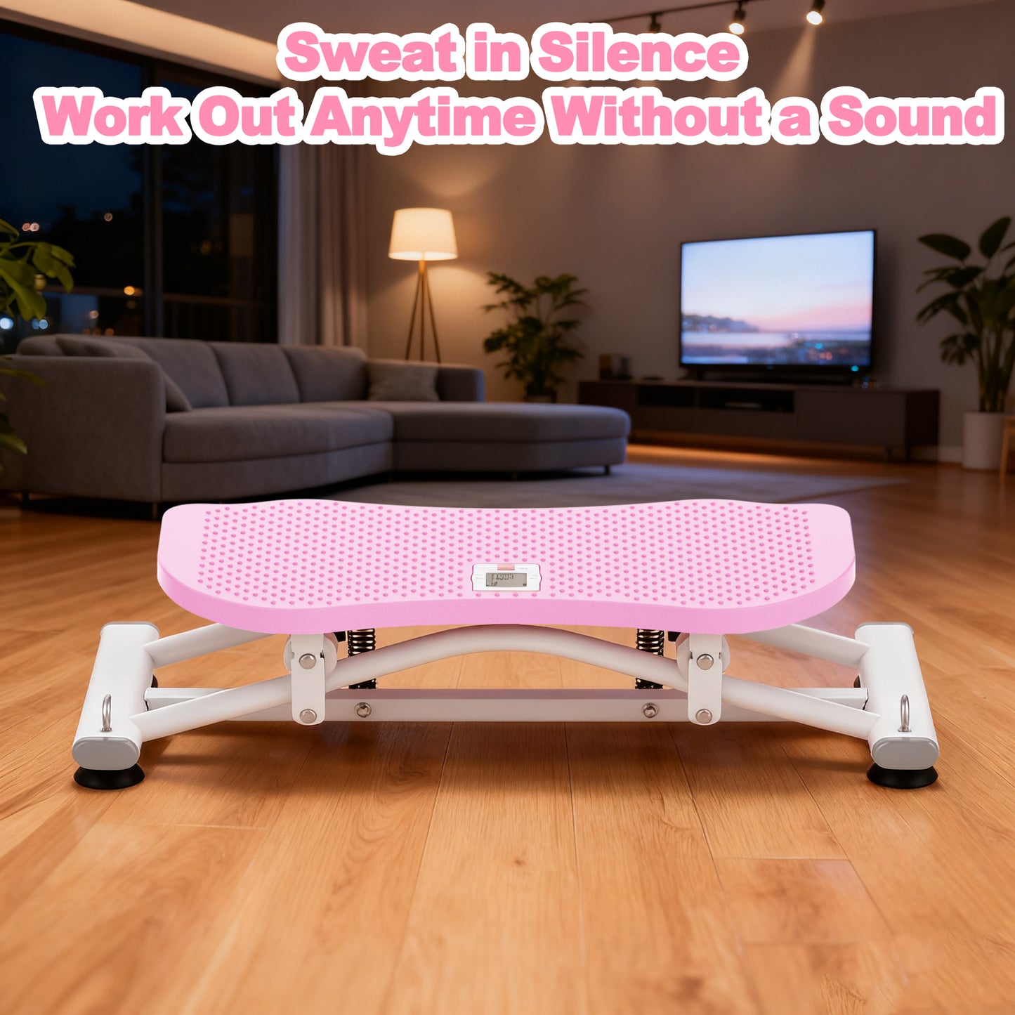 Sliding Ski Simulator with Resistance Bands - Indoor Skiing Fitness Equipment for Home Gym, With Resistance Bands & Non-Slip Base, Full-Body Cardio Training Machine for Core, Leg & Arm Workout