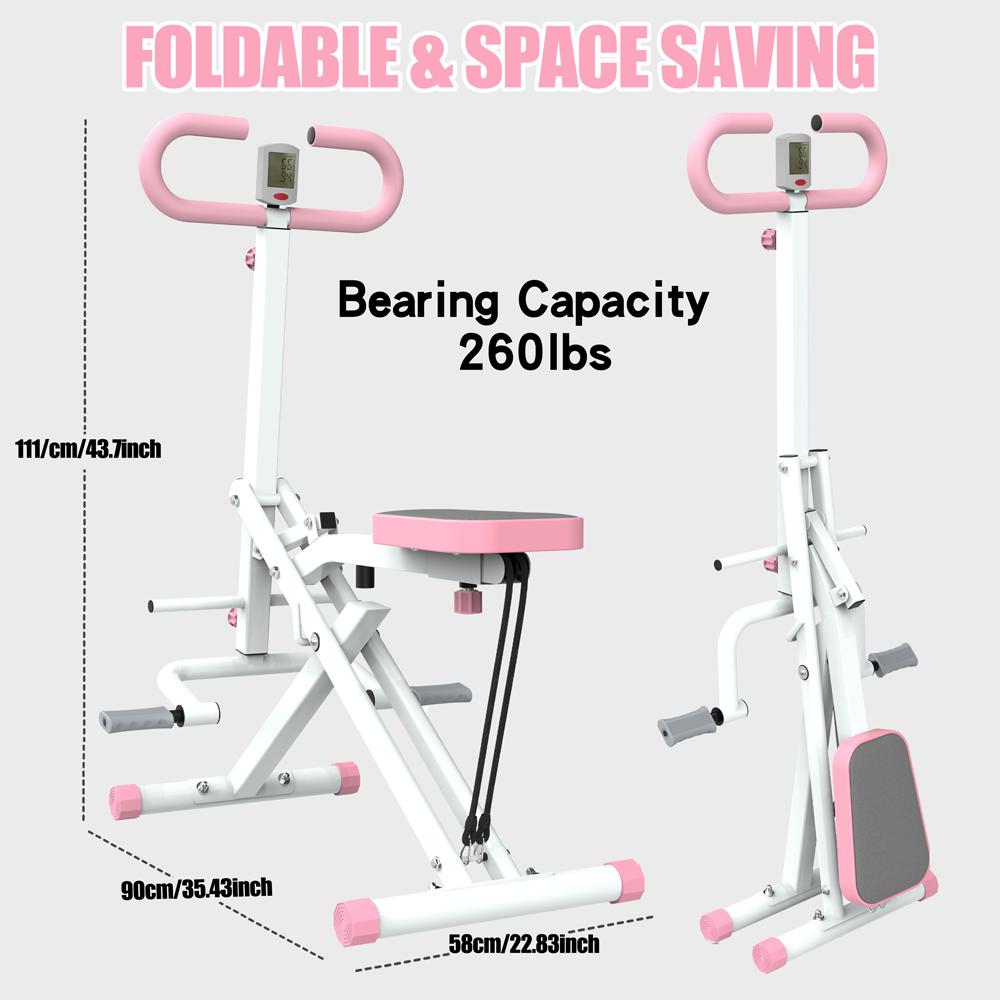 Fahuac Squat Machine,Exercise Machine for Home,Foldable Ride Rowing for Botty Glutes Butt Thighs,Ab Back Leg Press Home Workout