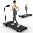 Walking Pad Treadmill with Handle, 265LBS Under Desk Folding Treadmill for Home/Office, 2.5HP Treadmills with Remote Control, LED Display