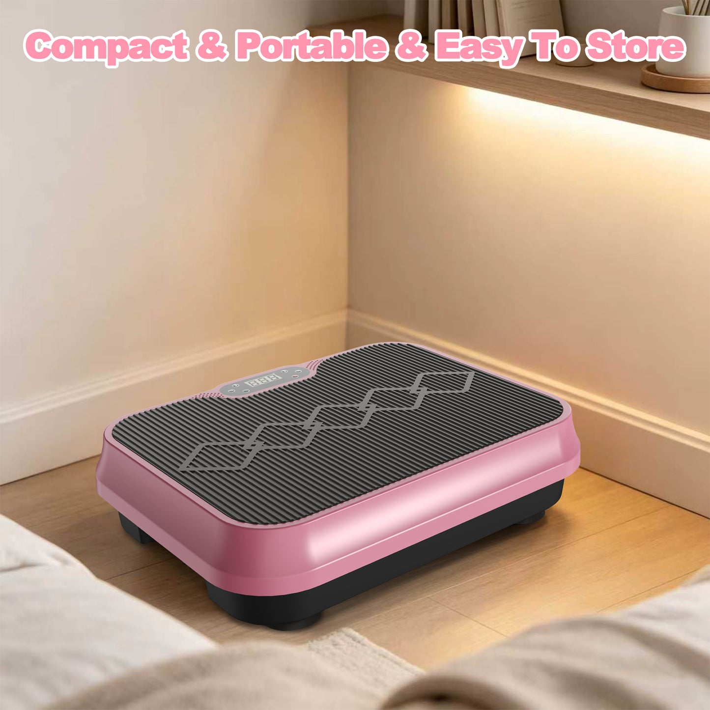 Fahuac Vibration Plate Exercise Machine, Whole Body Workout Platform with Remote Control, Resistance Bands, Vibration Platform for Home Gym