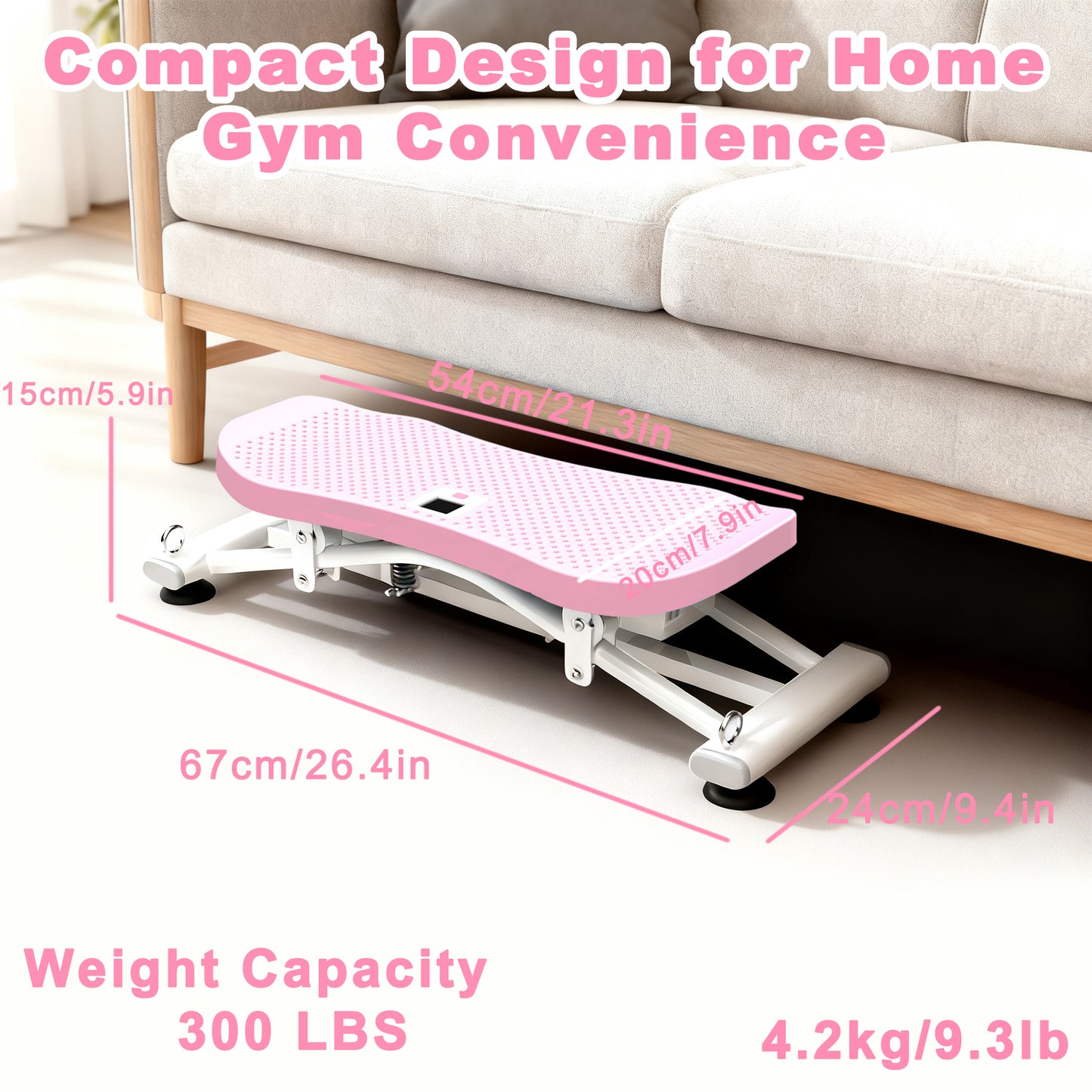 Sliding Ski Simulator with Resistance Bands - Indoor Skiing Fitness Equipment for Home Gym, With Resistance Bands & Non-Slip Base, Full-Body Cardio Training Machine for Core, Leg & Arm Workout