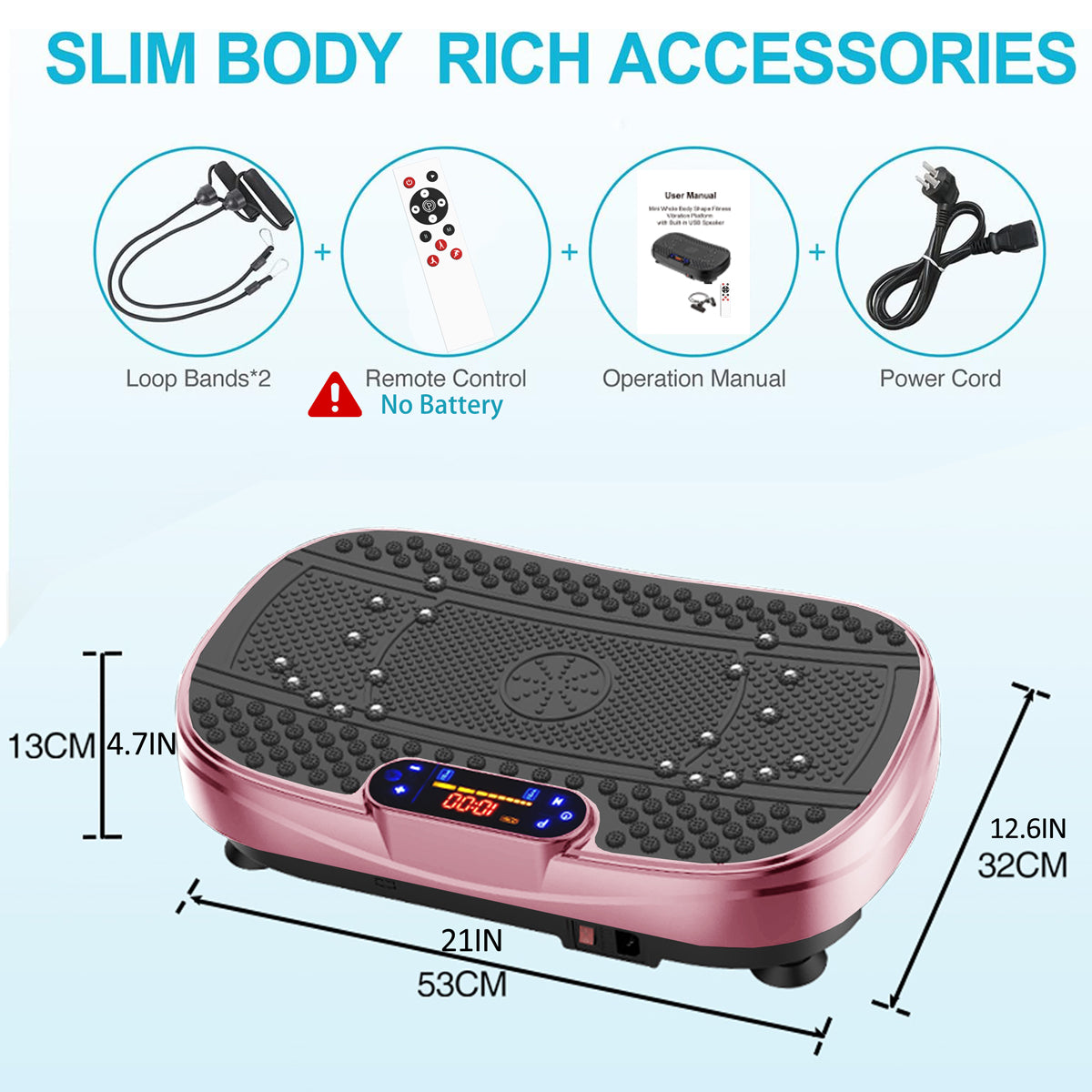 Fahuac Vibration Plate Fitness Platform Exercise Machine -Full Body Vibrating Shaking Workout Fitness Platform Vibration Plate for Home Gym 200w
