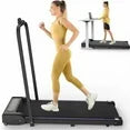 Walking Pad Treadmill with Handle, 265LBS Under Desk Folding Treadmill for Home/Office, 2.5HP Treadmills with Remote Control, LED Display