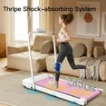 Walking Pad Treadmill with Handle, 265LBS Under Desk Folding Treadmill for Home/Office, 2.5HP Treadmills with Remote Control, LED Display