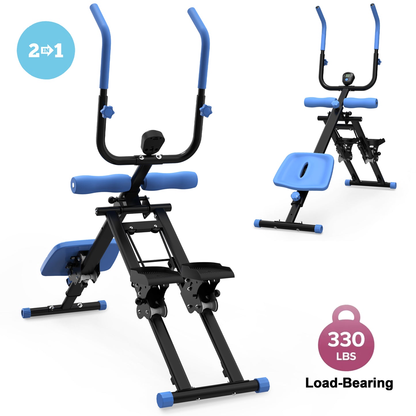 2 In 1 Stair Stepper & Ab Workout Machine - Multi-Function Trainer-Upgrade High-Efficiency Stairmaster & Ab Trainer Machine Full-Body Exercise Equipment For Home Gym Exercise