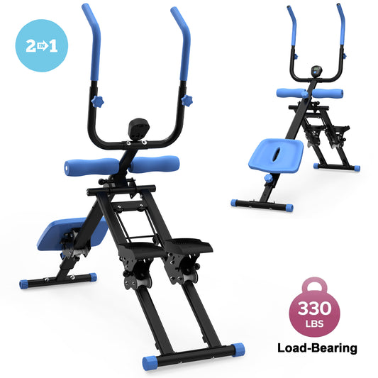 2 In 1 Stair Stepper & Ab Workout Machine - Multi-Function Trainer-Upgrade High-Efficiency Stairmaster & Ab Trainer Machine Full-Body Exercise Equipment For Home Gym Exercise