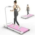 Walking Pad Treadmill with Handle, 265LBS Under Desk Folding Treadmill for Home/Office, 2.5HP Treadmills with Remote Control, LED Display