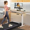 Walking Pad Treadmill with Handle, 265LBS Under Desk Folding Treadmill for Home/Office, 2.5HP Treadmills with Remote Control, LED Display
